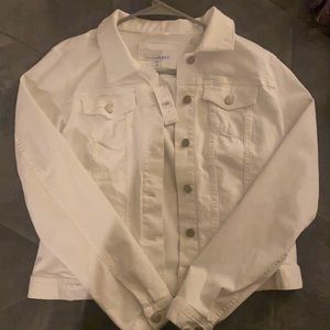 NWT loft white jean jacket - medium